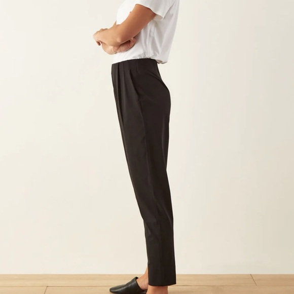 A day pants stretch Black Pleated Trousers pull on small - Picture 6 of 8